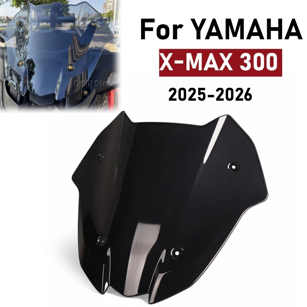 X Tech Accessories - زجاج أمامي لدراجة ياماها X-MAX 300