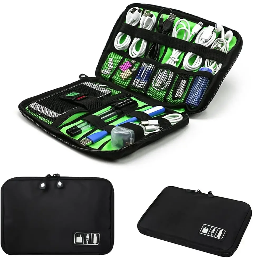 Travel Cable Organizer - حقيبة تنظيم وتخزين الكابلات، نظام منظم