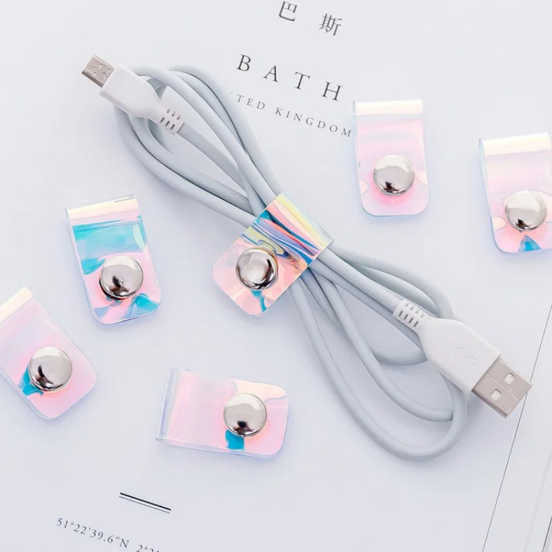 5 قطعة INS ليزر PVC Starp منظم - مراجعة Travel Cable Organizer وسعره