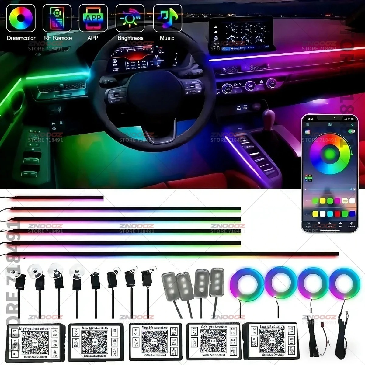 22 في 1 أضواء داخلية للسيارة م - مراجعة Tech Lighting Accessories وسعره