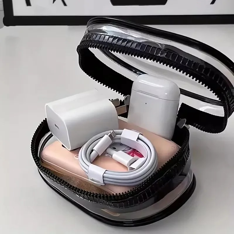 حقيبة تخزين صغيرة محمولة شفافة - مراجعة Travel Cable Organizer وسعره