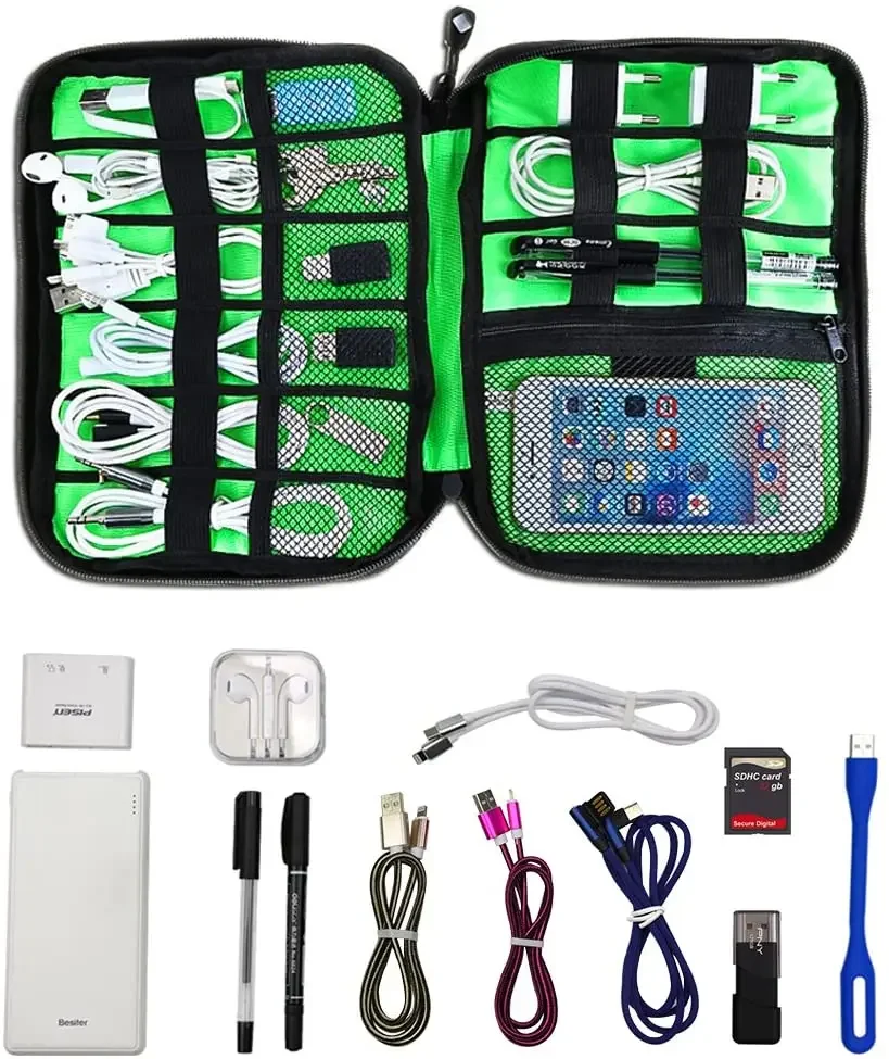 حقيبة تنظيم وتخزين الكابلات، ن - مراجعة Travel Cable Organizer وسعره